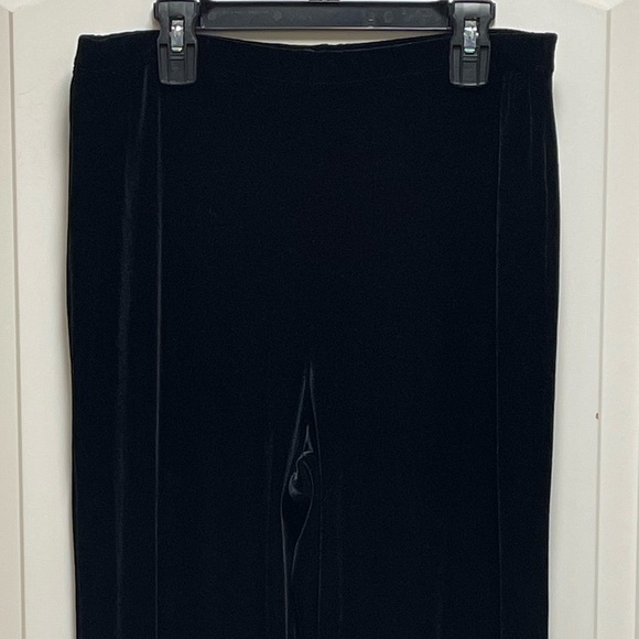 Notations Pants - Wide Leg Black Velour Notations Sz Medium Pants Party Holiday Comfort & Sass!